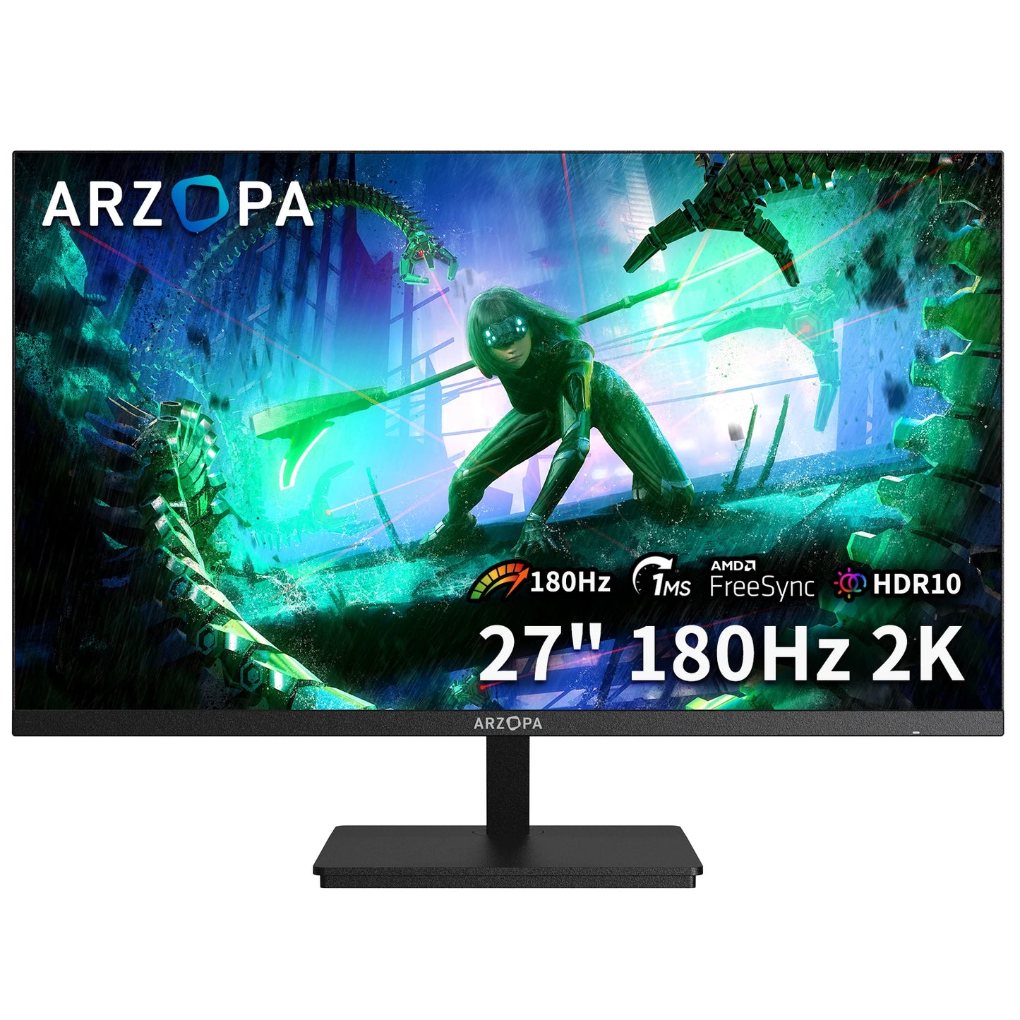 ARZOPA 180Hz QHD IPS Gaming Monitor With Type C FreeSync