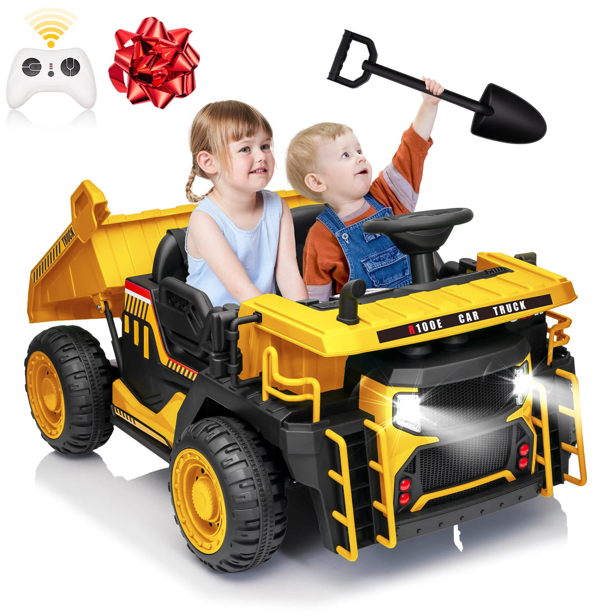 JOYRACER Ride On Dump Truck With Remote Control
