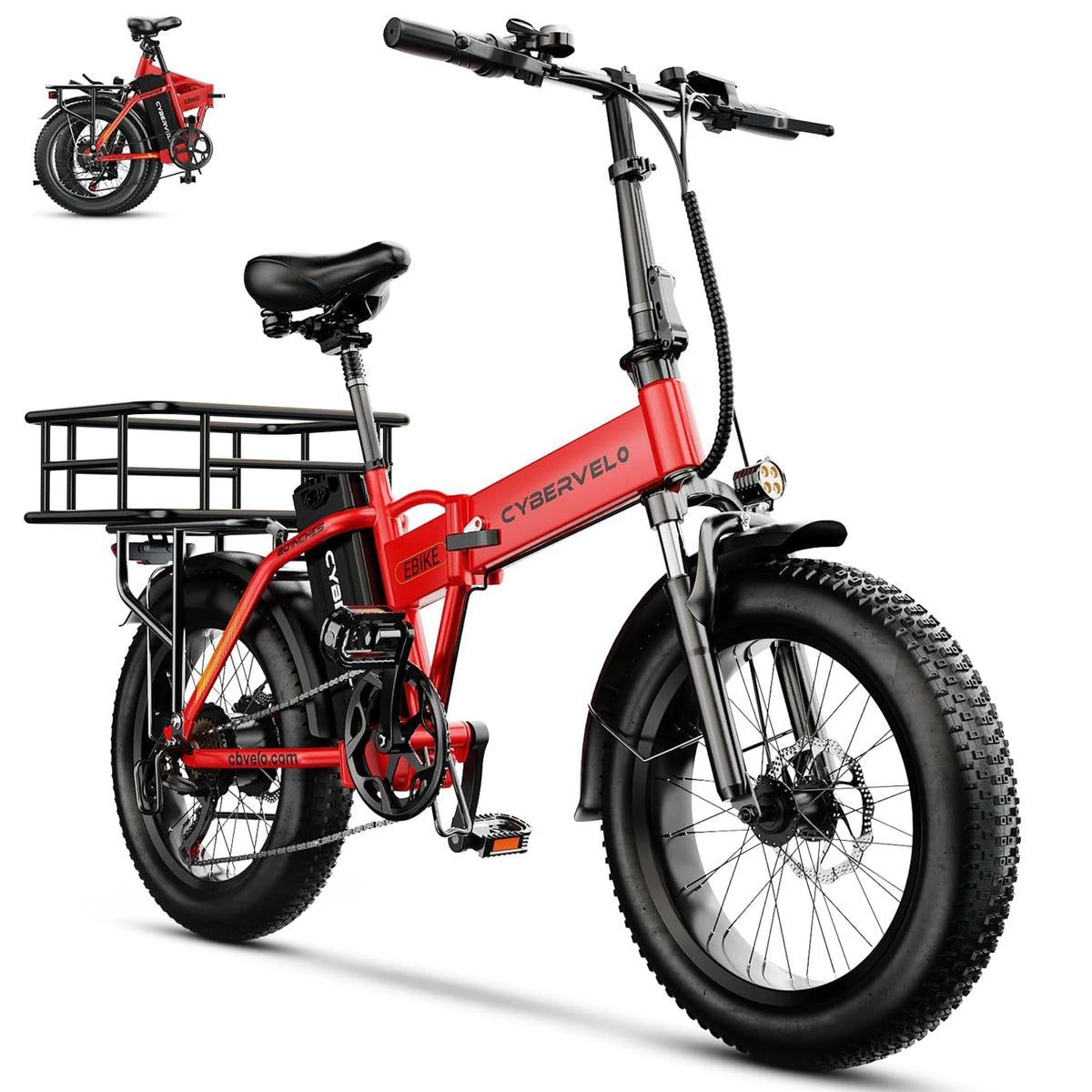 Cybervelo Folding Fat Tire Electric Bike