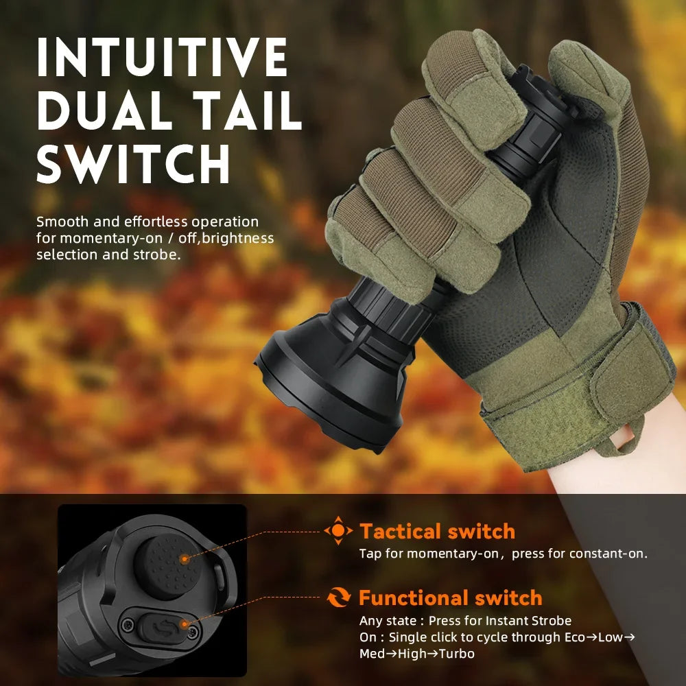 Sofirn SF26 Rechargeable Tactical LED Flashlight