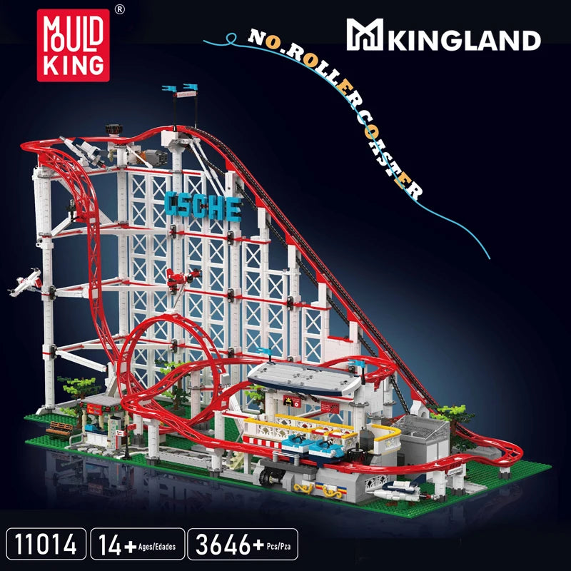 Mould King Motorized Roller Coaster Building Blocks