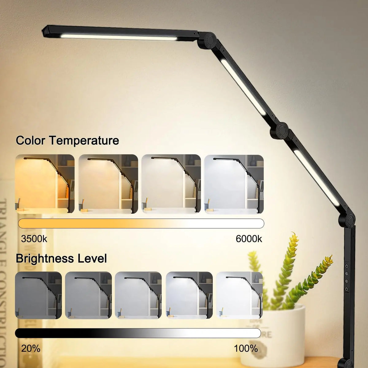 Adjustable Led Desk Lamp With Clamp Arm