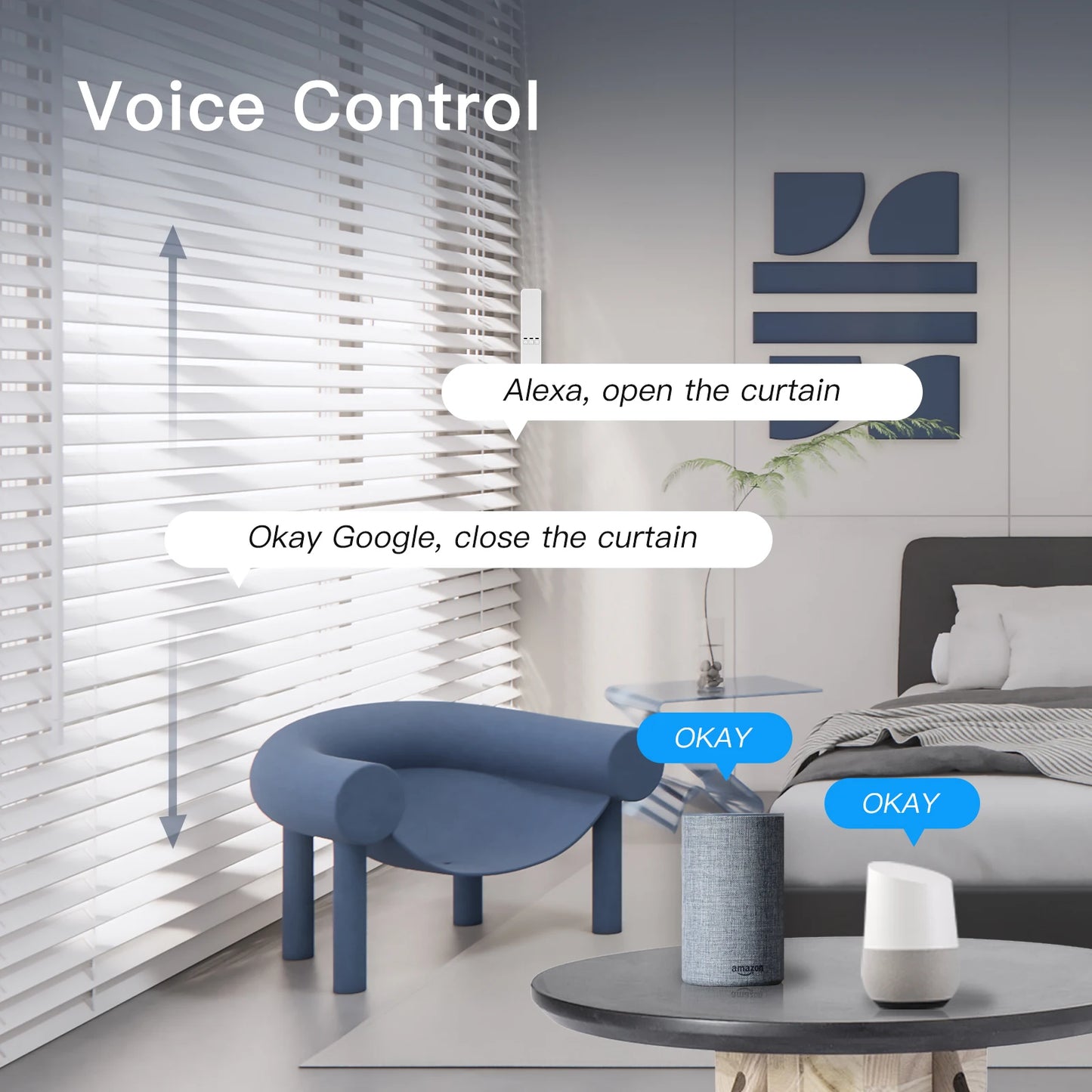 MOES Tuya WiFi Smart Motor Roller Blinds Kit RF Remote