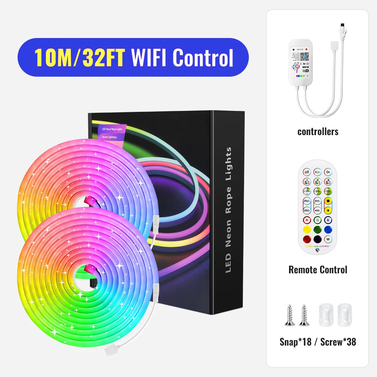 Aiopp Smart LED RGB Neon Strip Light WiFi Alexa