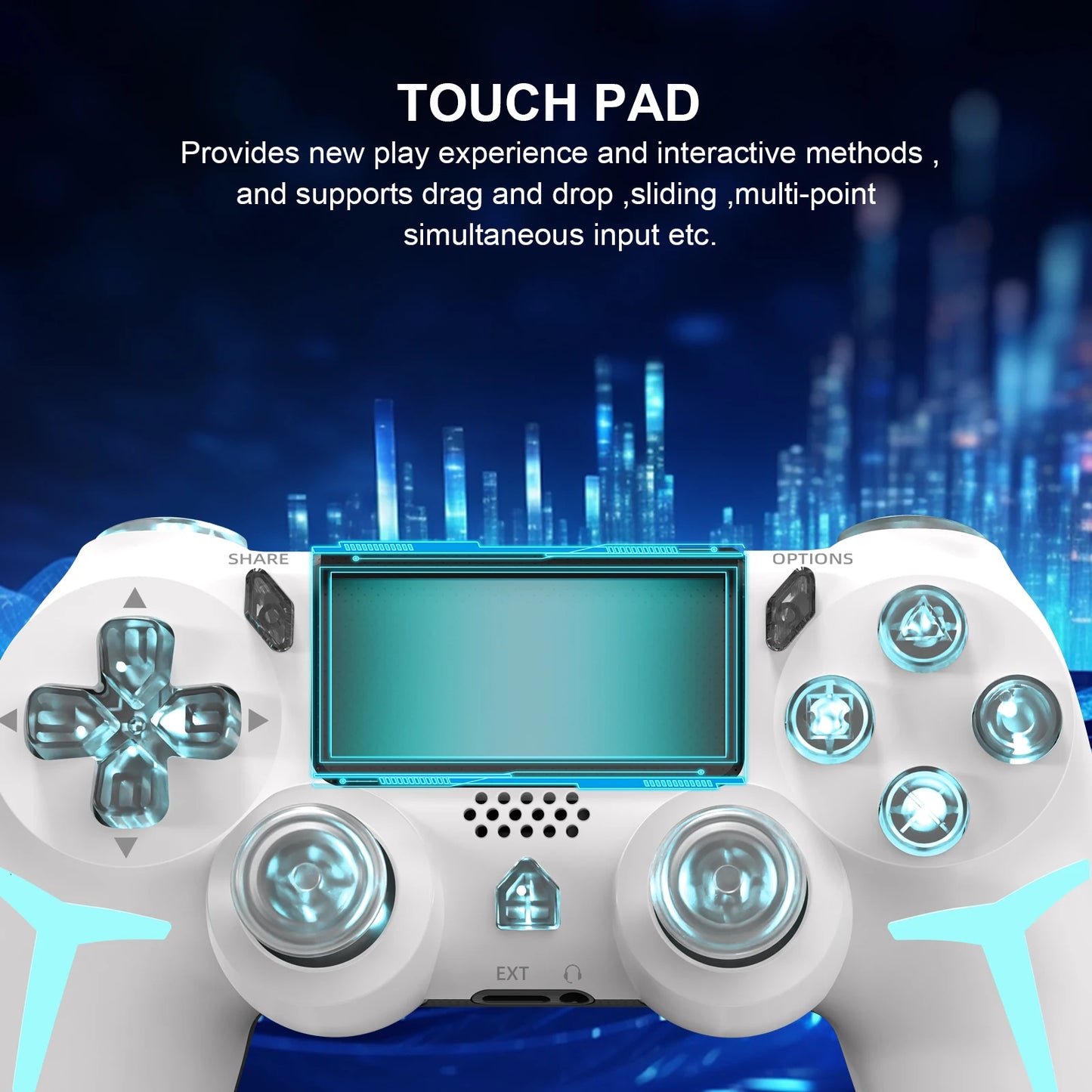 GAMINJA Wireless Game Controller For PS4 PS3 PC
