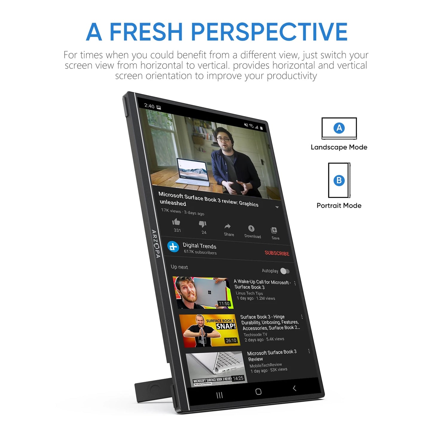 ARZOPA Mini Portable Monitor IPS Second Screen