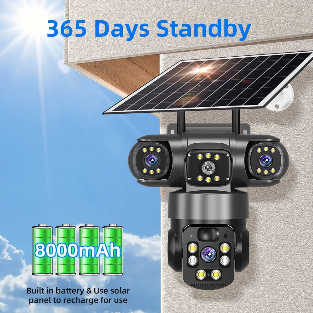 Na Solar WiFi Camera 9MP Full HD Security Night Vision