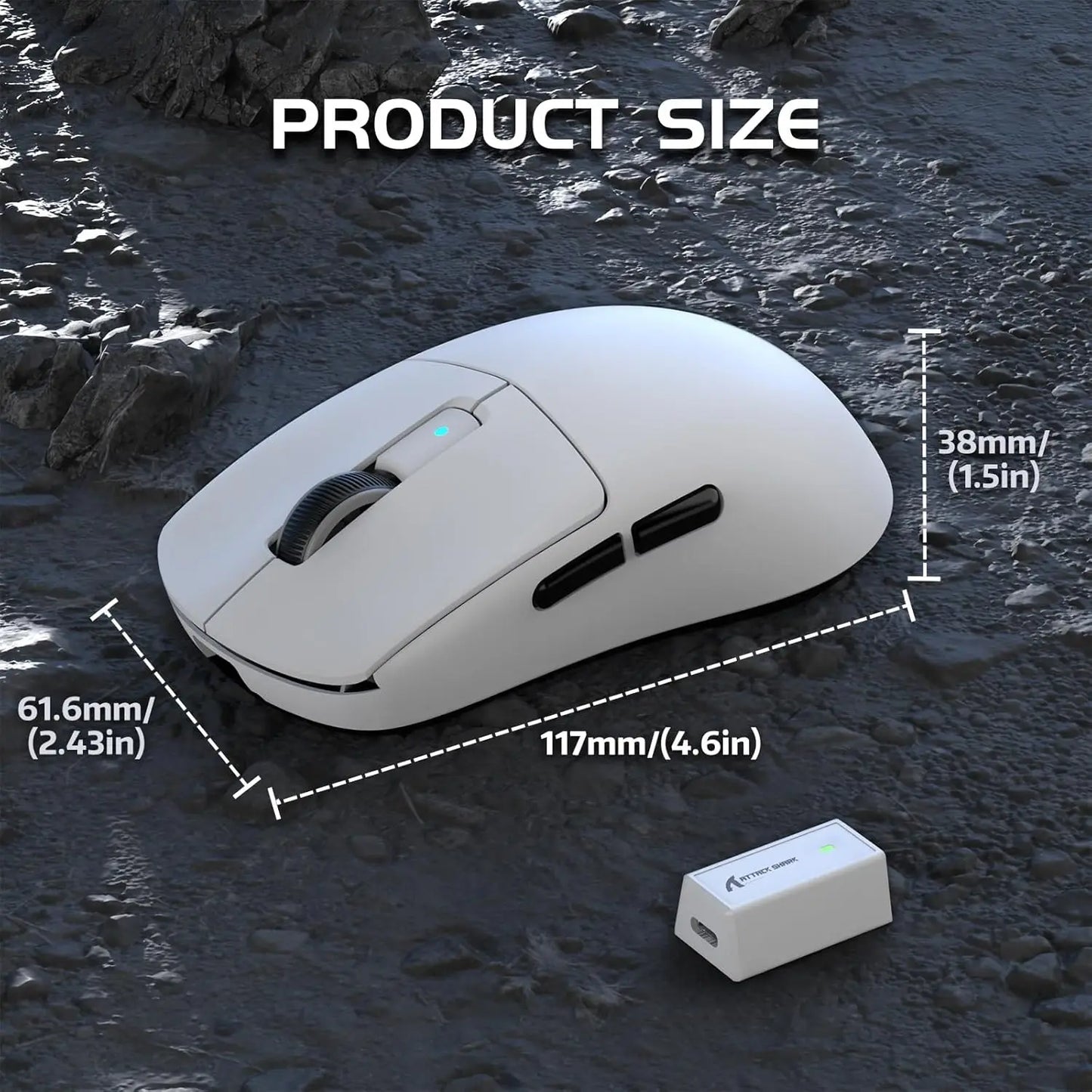 Attack Shark R6 Wireless Gaming Mouse PAW 3950 Sensor