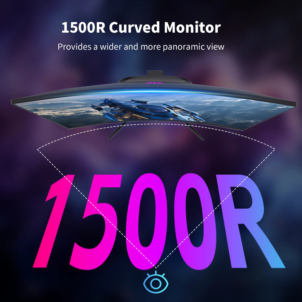 KTC Curved Gaming Monitor 1440P 144Hz HDR400