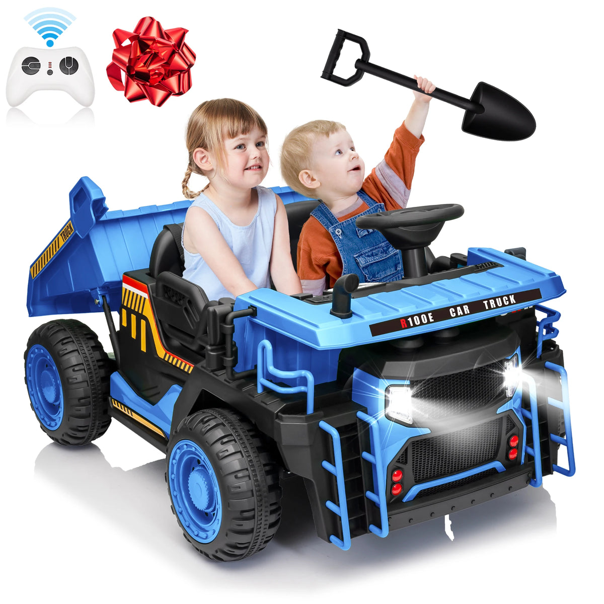 JOYRACER Ride On Dump Truck With Remote Control