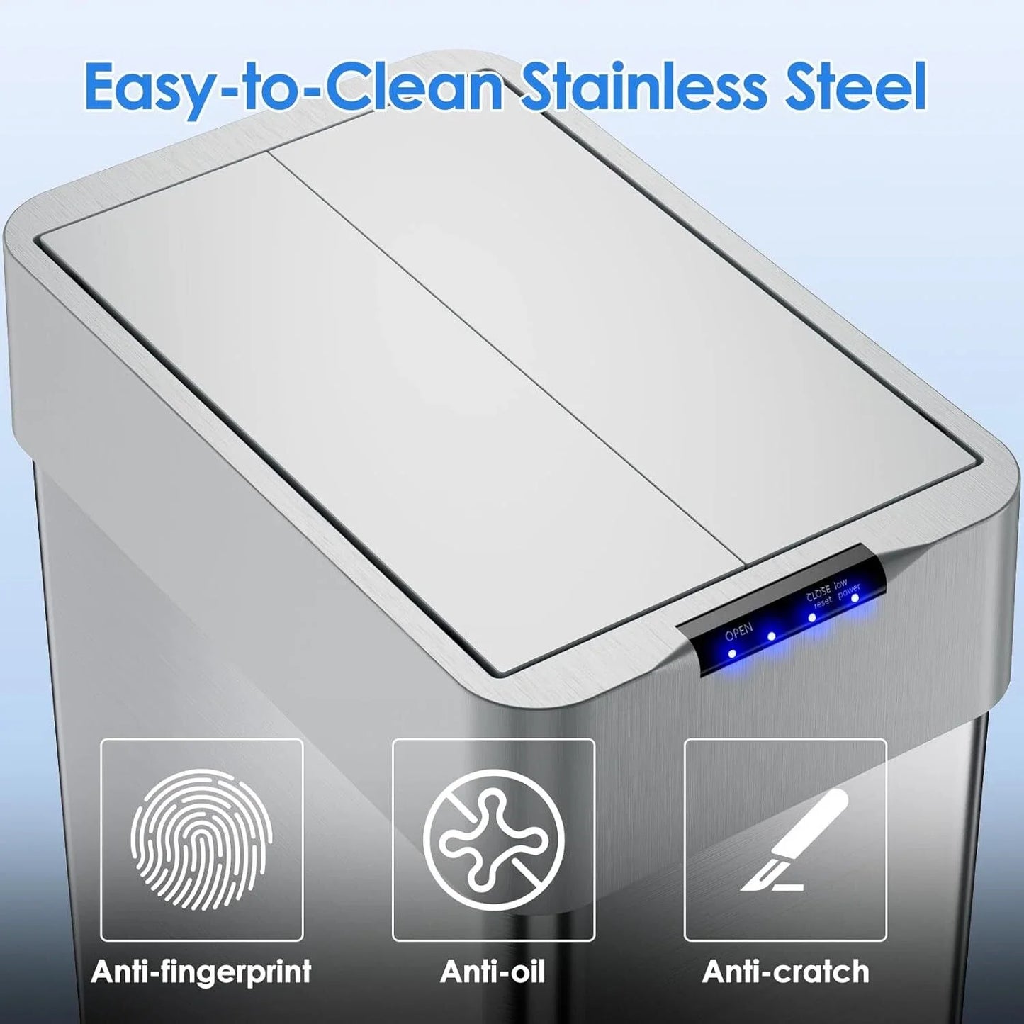 HOMFA Motion Sensor Trash Can Automatic Smart Kitchen Bin