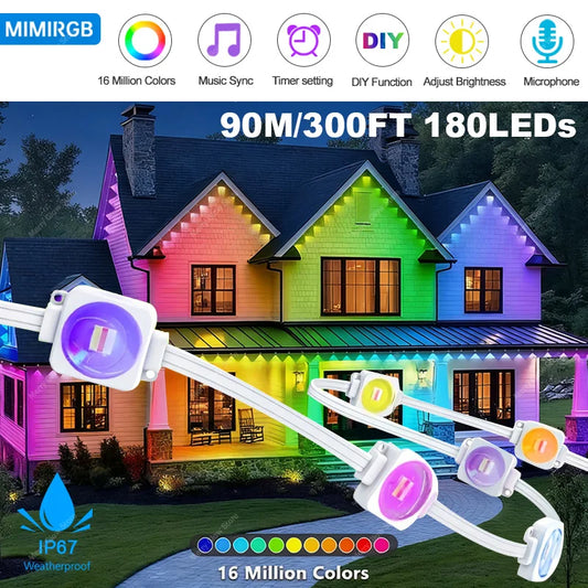 MIMIRGB Outdoor Eaves Light Smart RGBIC LED Strip