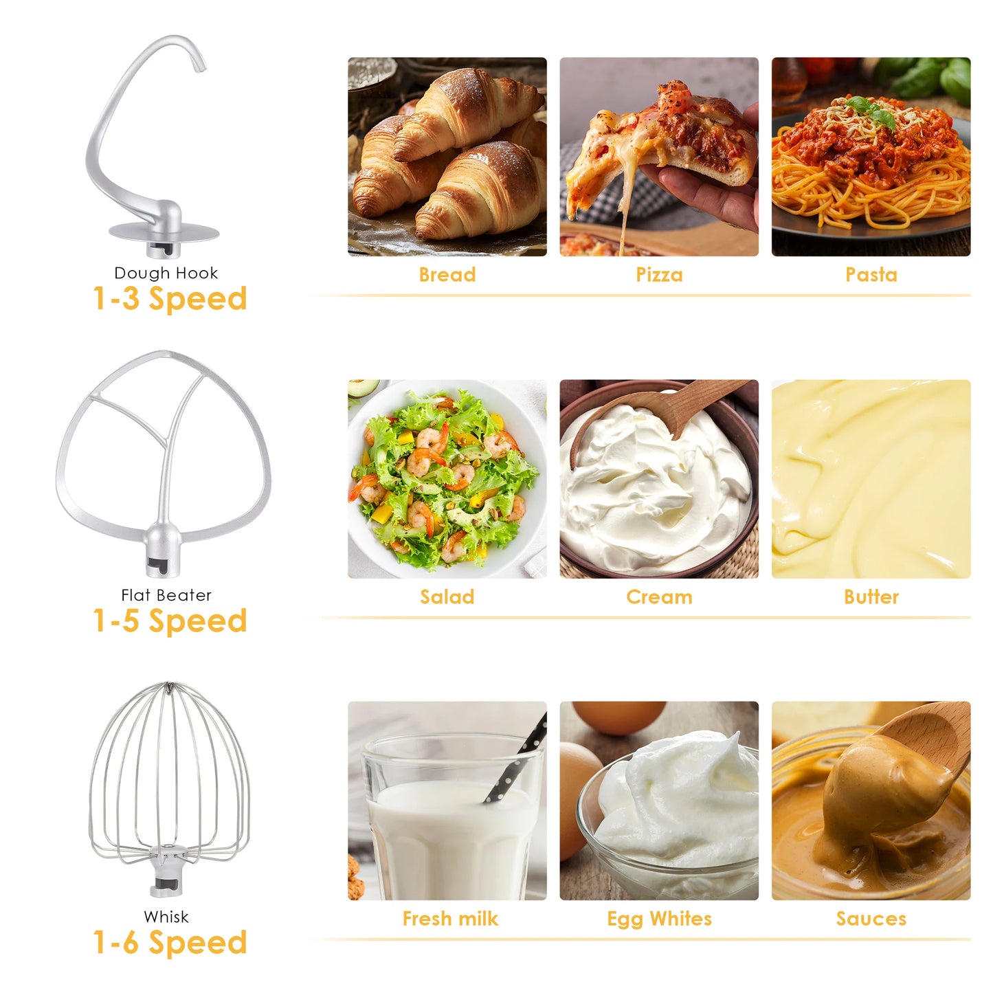 Biolomix Stand Mixer Blender 6 Speed 1200W