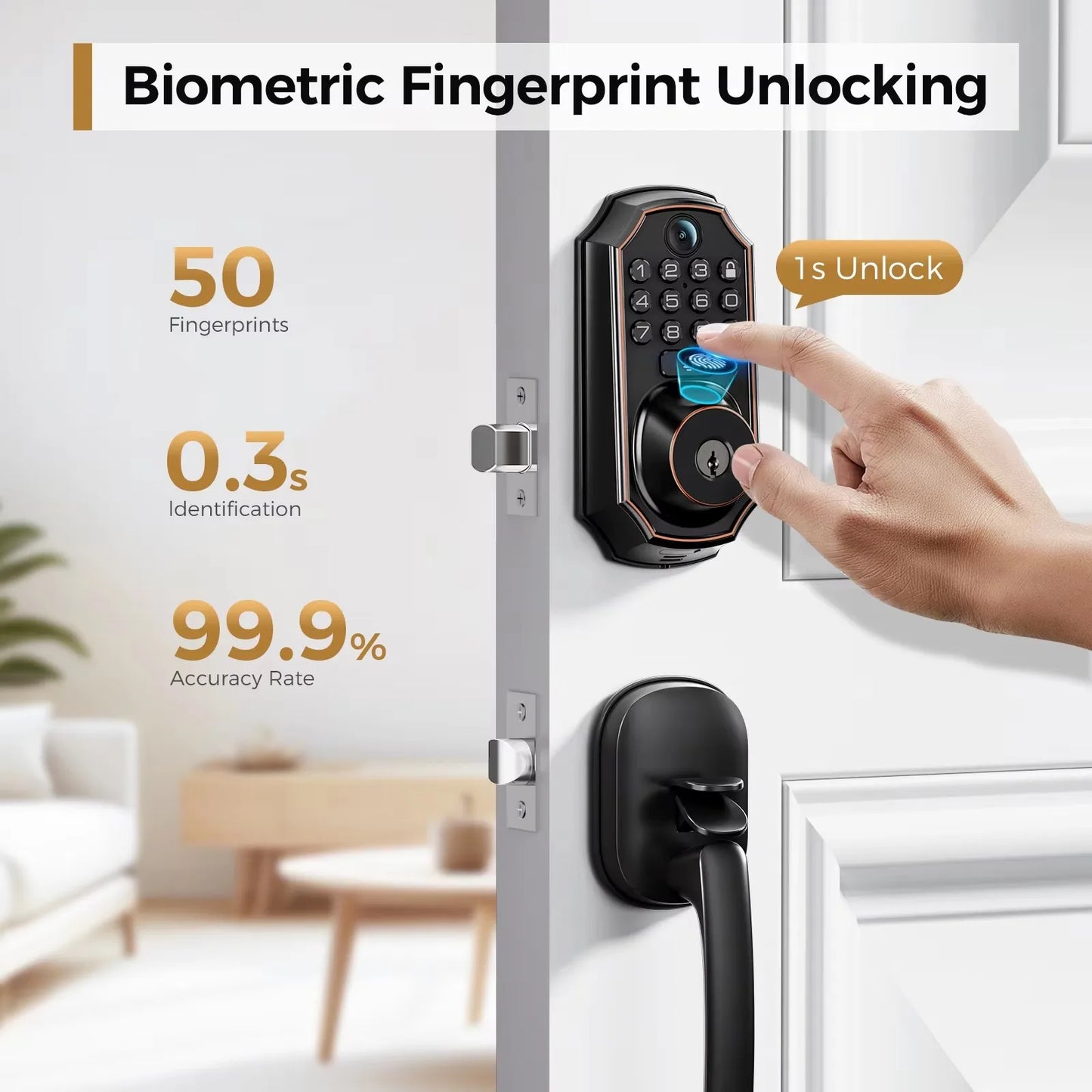 ARPHA D289H Smart WiFi Fingerprint Lock With Camera