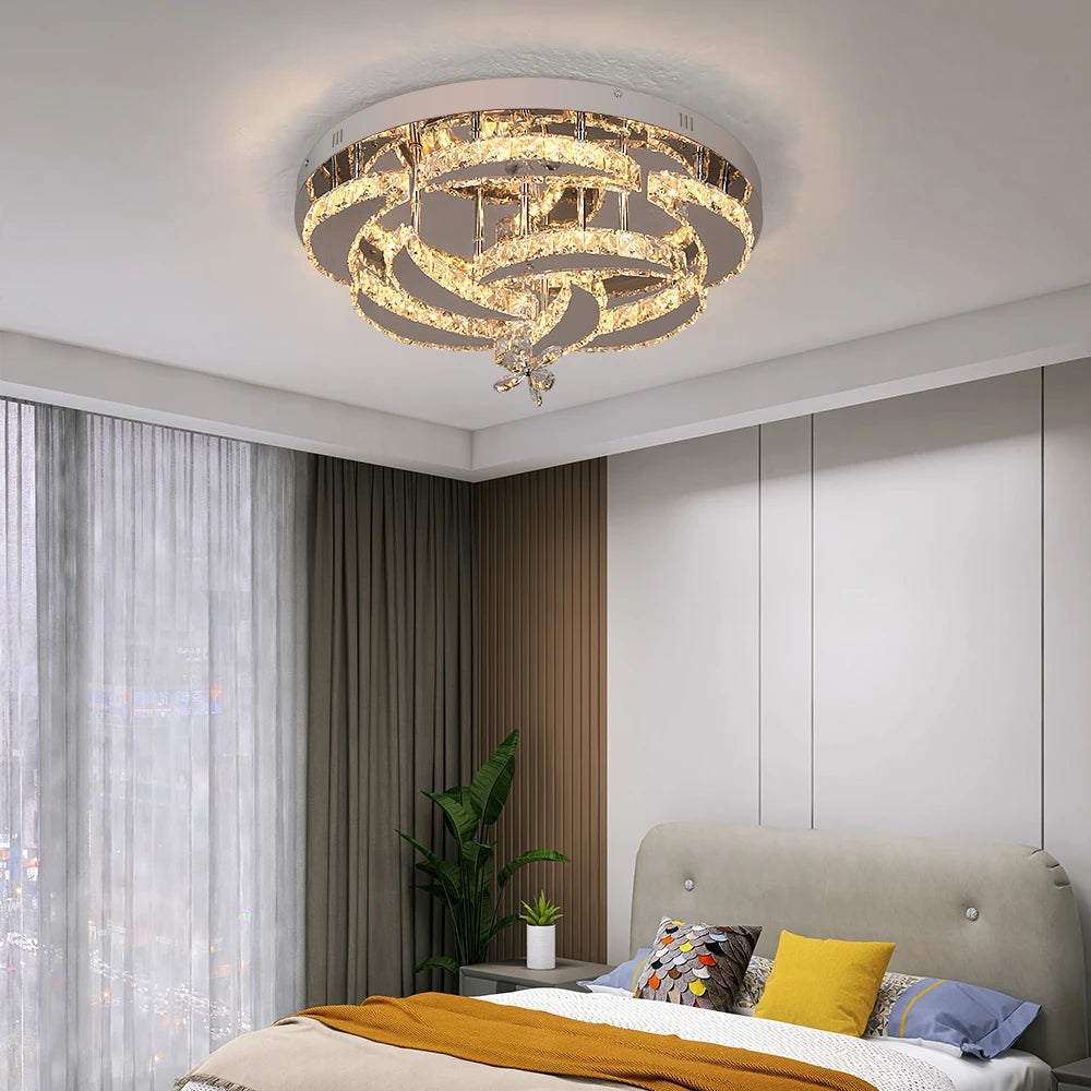 Vetrulus Modern K9 Crystal LED Ceiling Chandelier