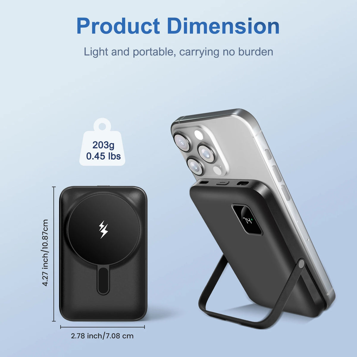 Magnetic Wireless Power Bank Fast Charger