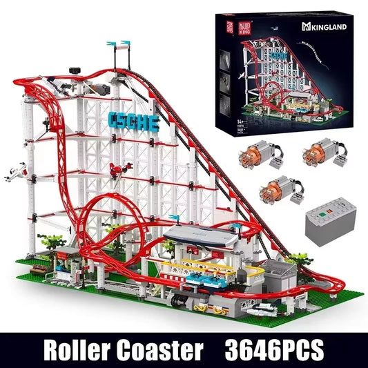 Mould King Motorized Roller Coaster Building Blocks