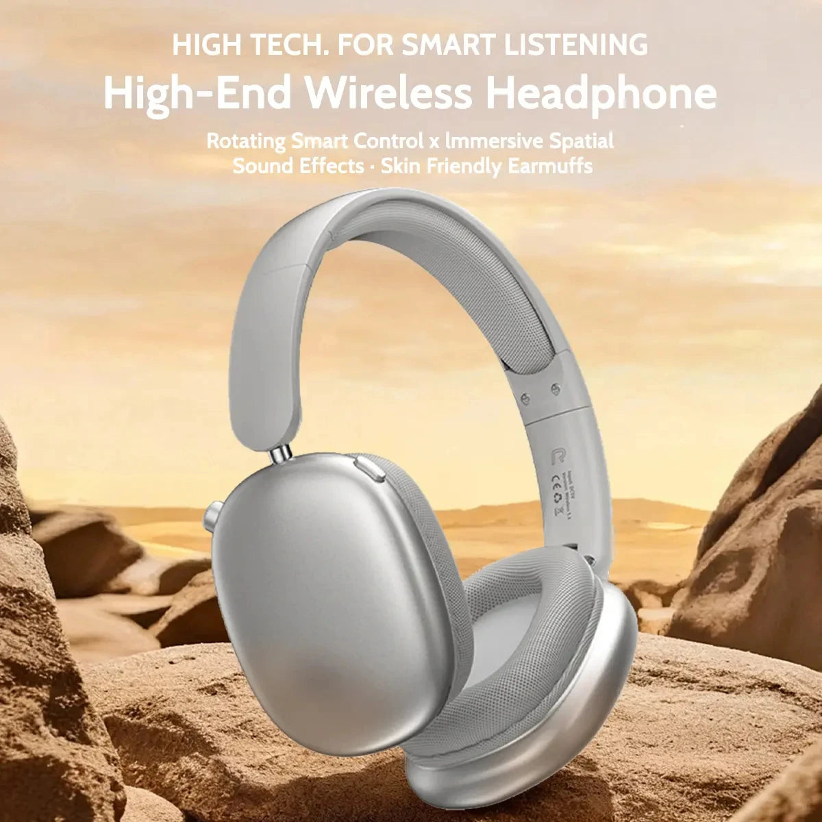 Wireless Bluetooth 5.3 Over Ear Headphones With Microphone