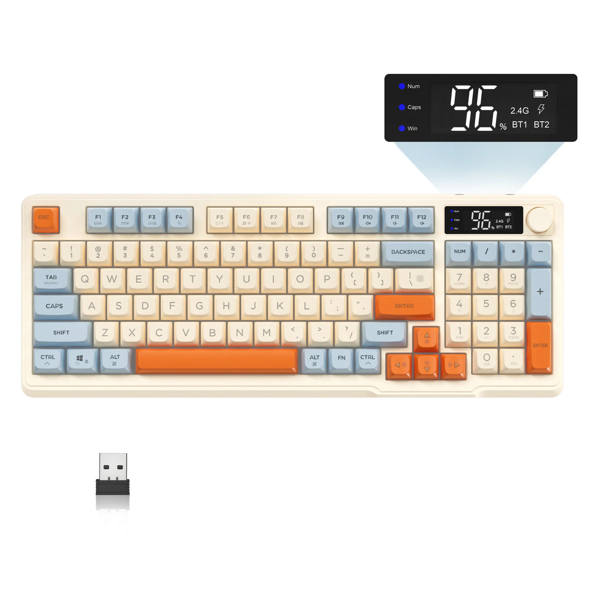 Attack Shark 94 Keys Wireless Gaming Keyboard With Knob