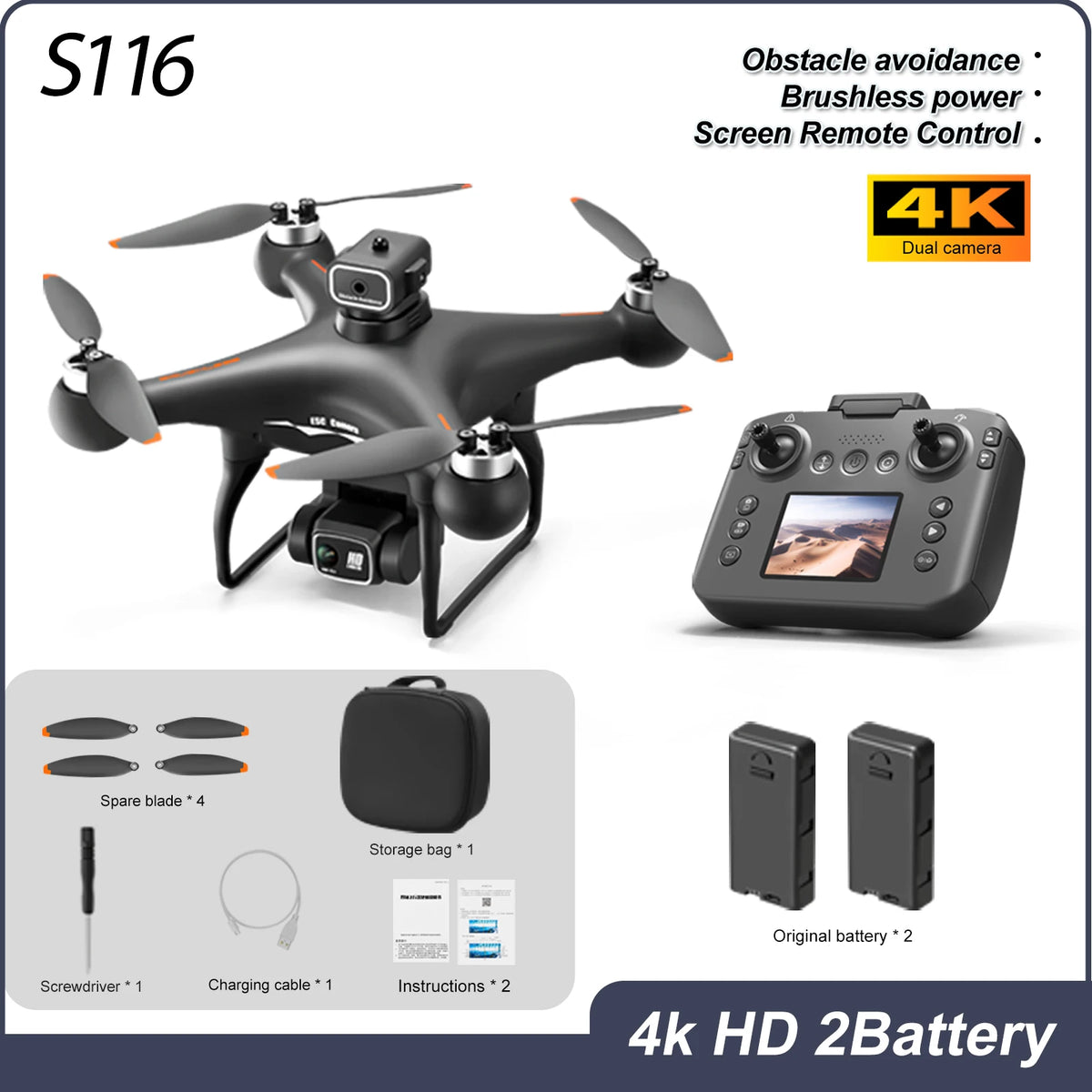 ZNLYRION RC Drone With Brushless Motor And Wifi Camera