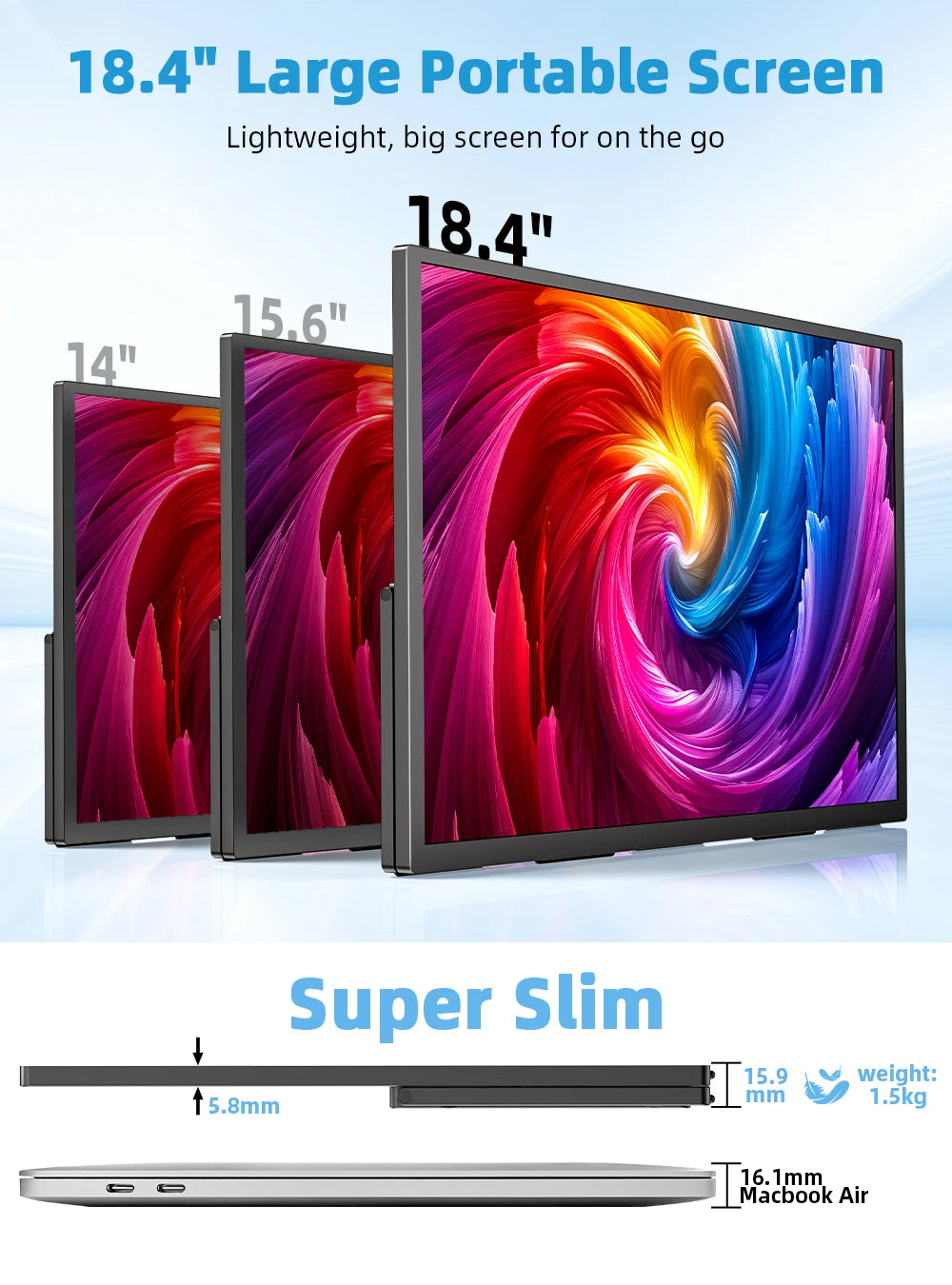 UPERFECT 4K QLED Portable Gaming Monitor