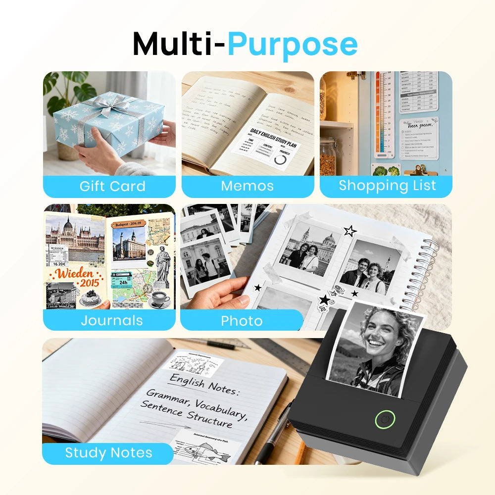 SWIFINT Portable Bluetooth Thermal Printer for Photos and Labels