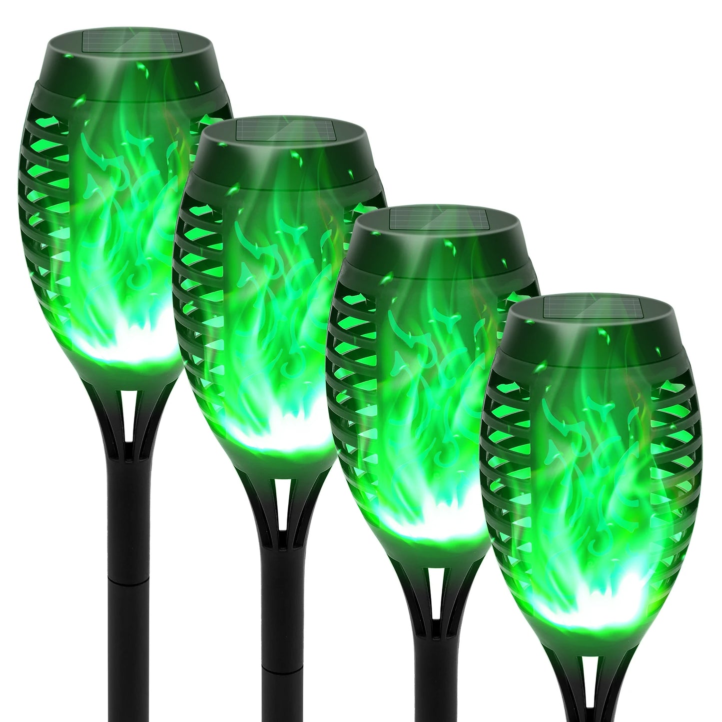 Solar Flame Torch Lamp Waterproof for Garden and Lawn