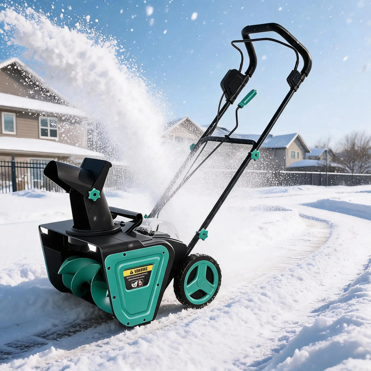 Electric Snow Blower With Brushless Motor And Safety Lock