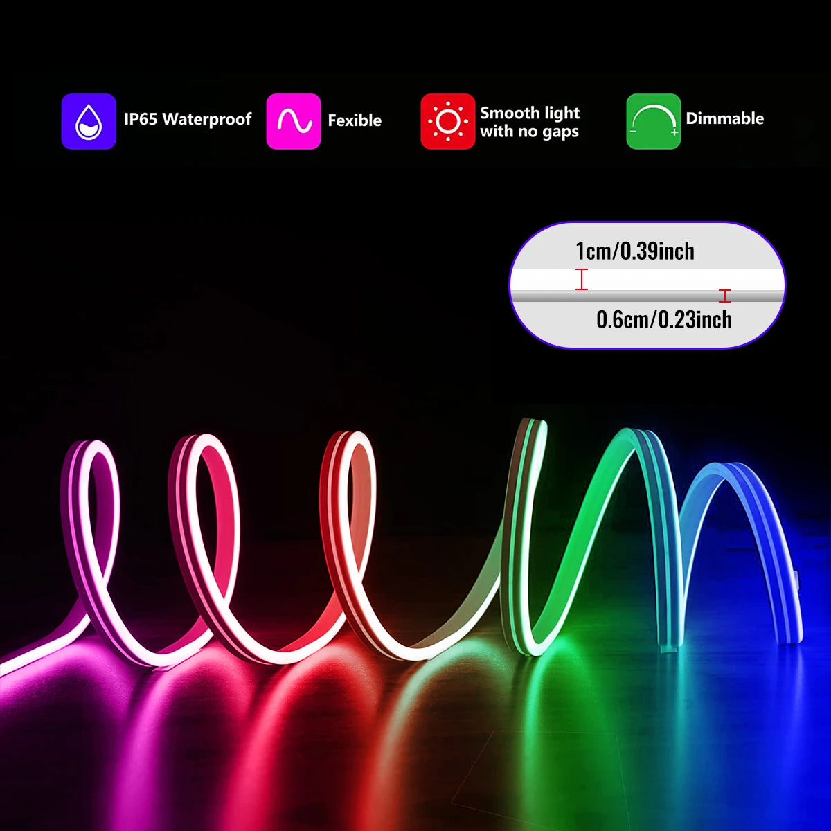 Aiopp Smart LED RGB Neon Strip Light WiFi Alexa