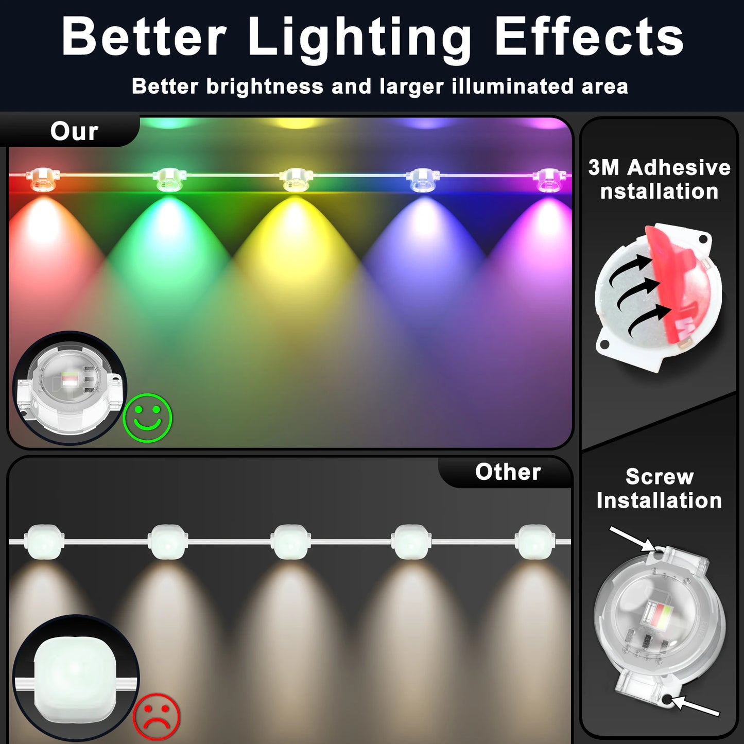 AILBTON RGB Outdoor LED String Lights With App