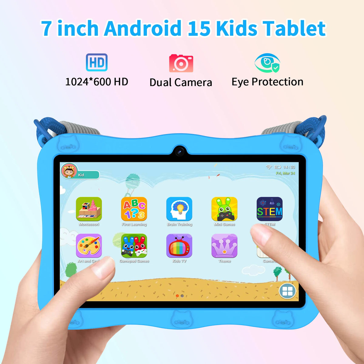 PRITOM Kids Tablet With Parental Controls and iWawa Apps