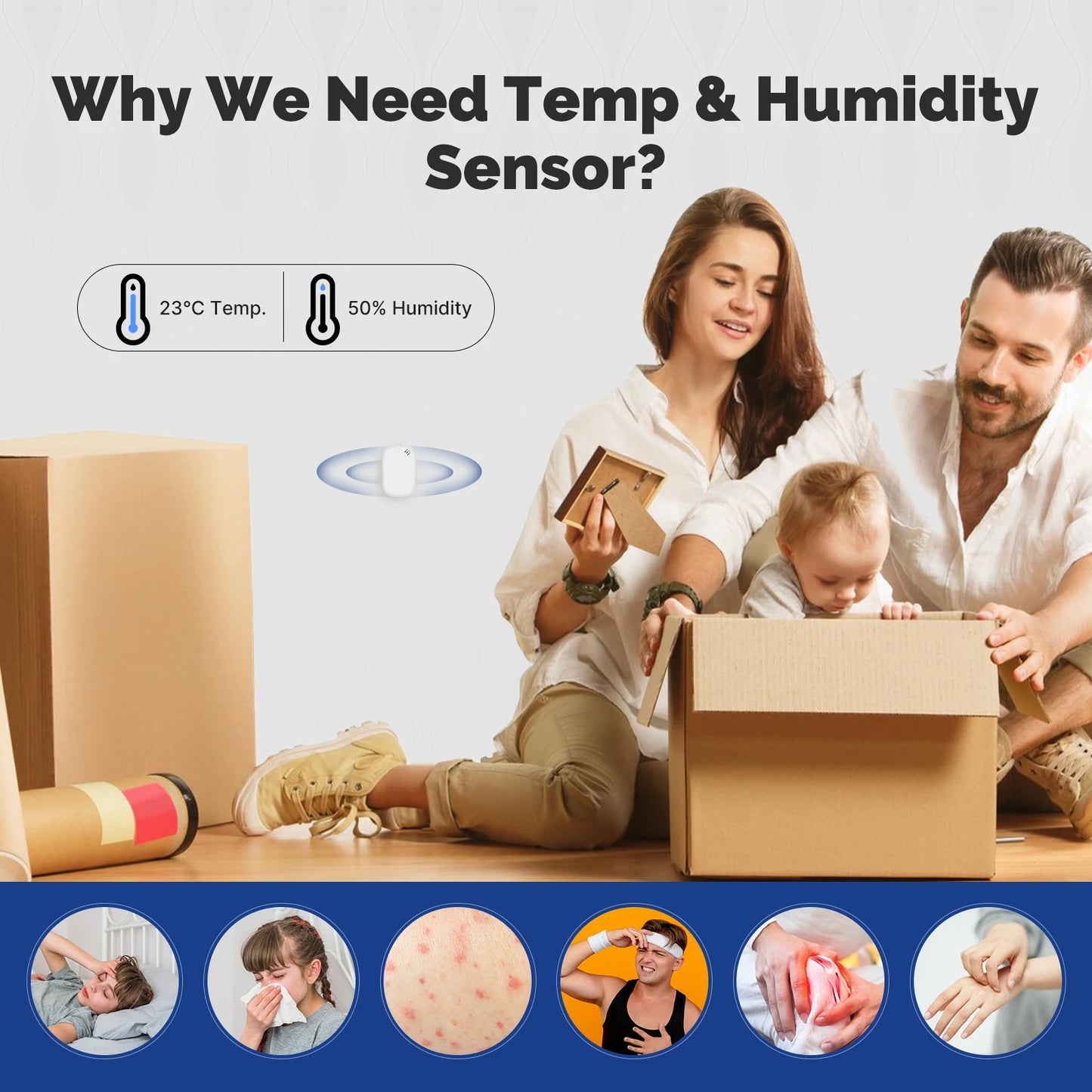 MOES Tuya Zigbee Temperature Humidity Sensor Hygrometer