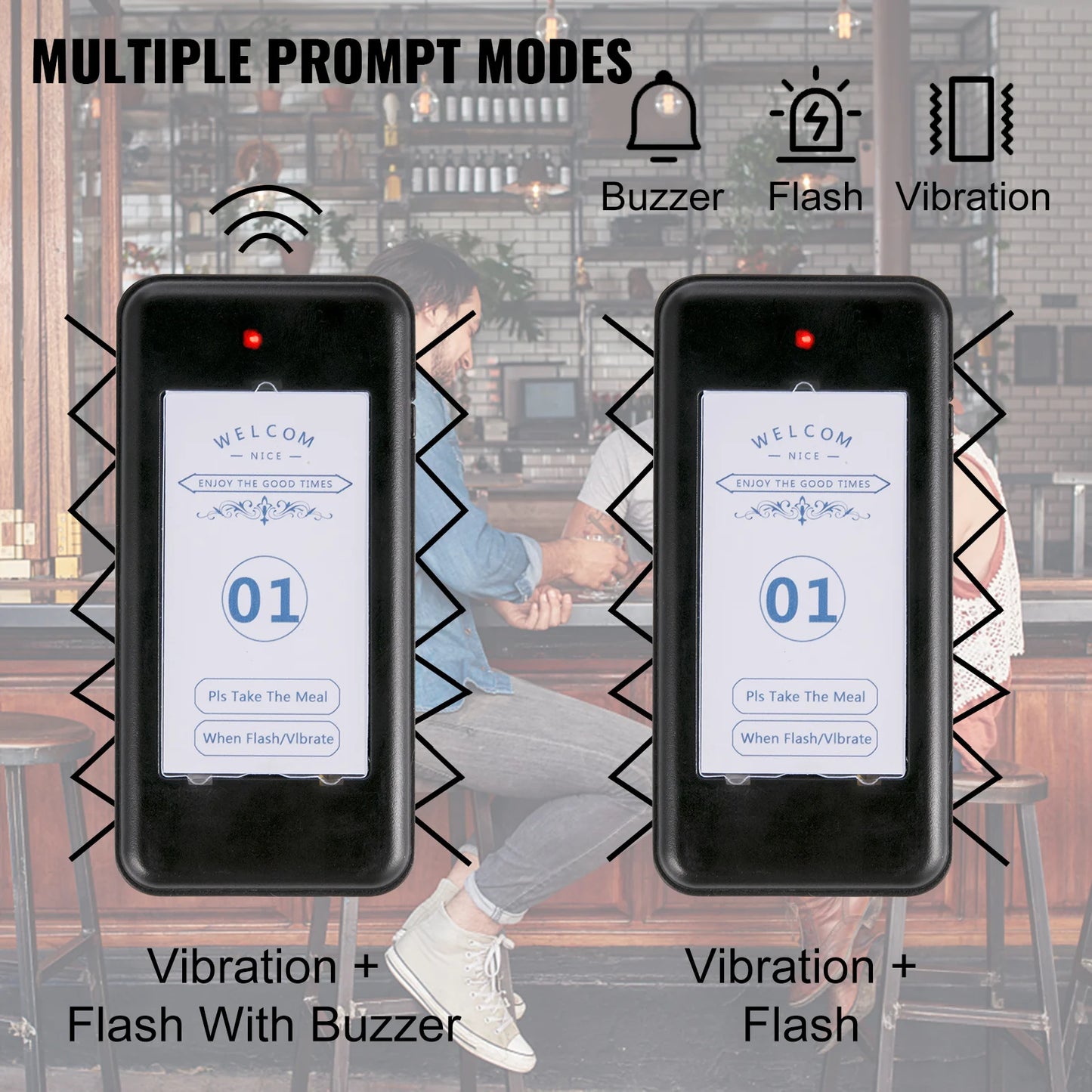 SucceBuy Wireless Restaurant Buzzer Pager For Guest Paging