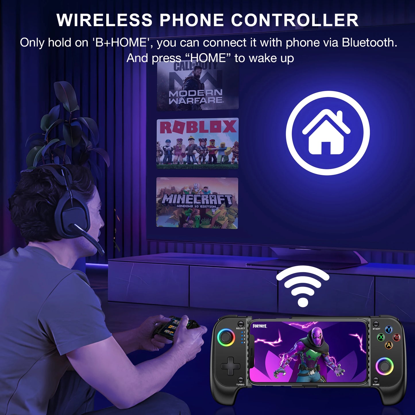 Beboncool MC100 Wireless Bluetooth Gamepad For iOS Android