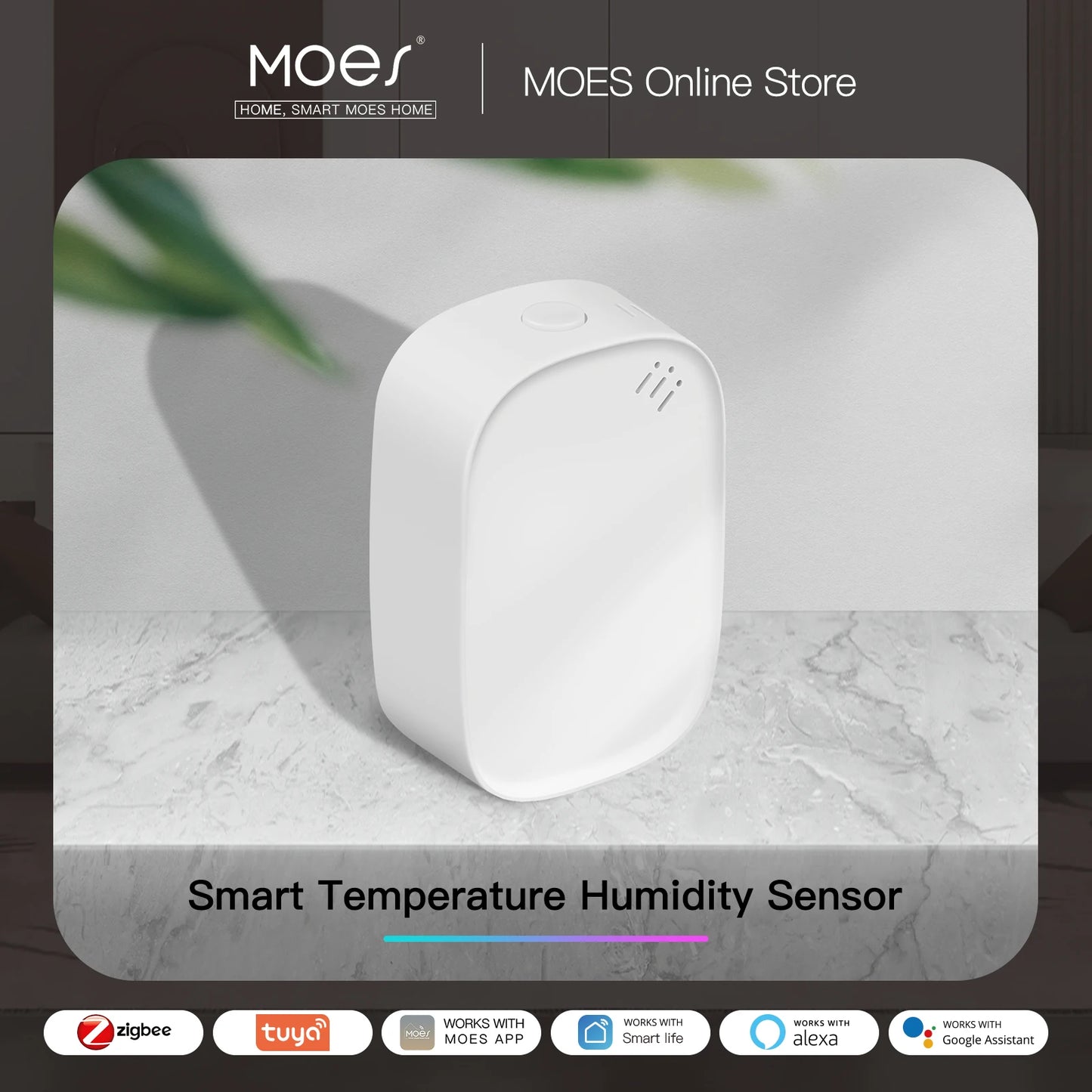 MOES Tuya Zigbee Temperature Humidity Sensor Hygrometer