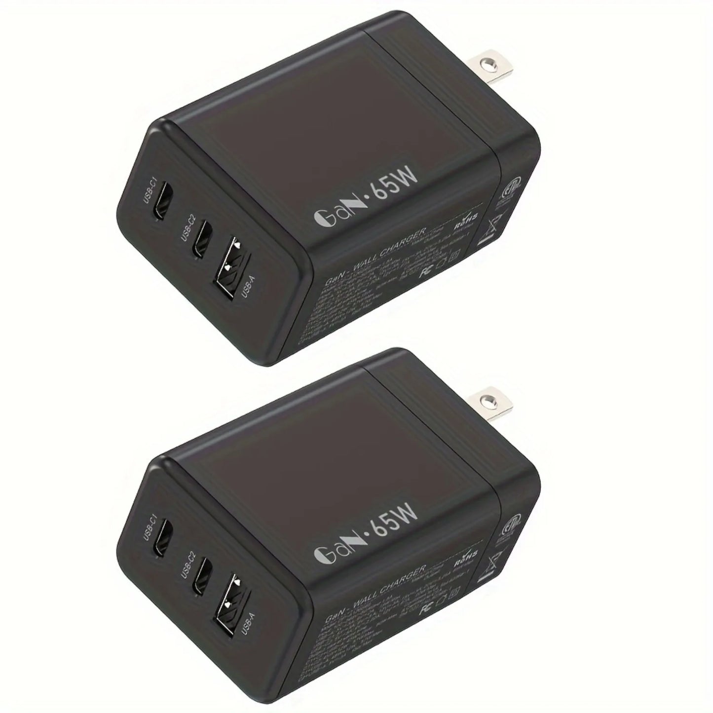 Sanprio 65W GaN USB C Charger 3 Port Power Adapter