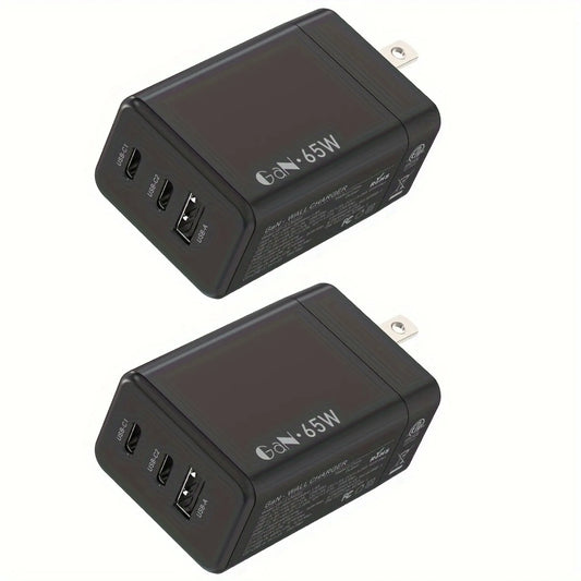 Sanprio 65W GaN USB C Charger 3 Port Power Adapter