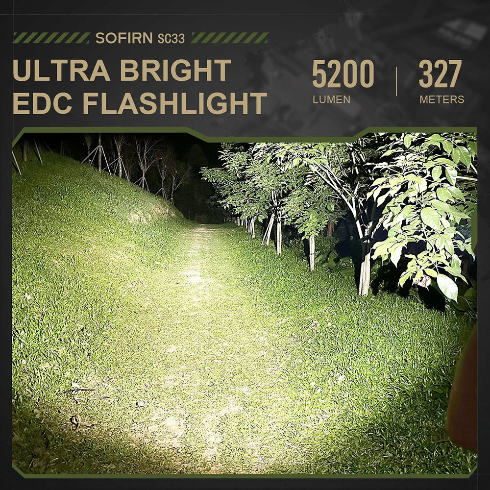 Sofirn SC33 XHP70 HI Rechargeable Tactical Flashlight