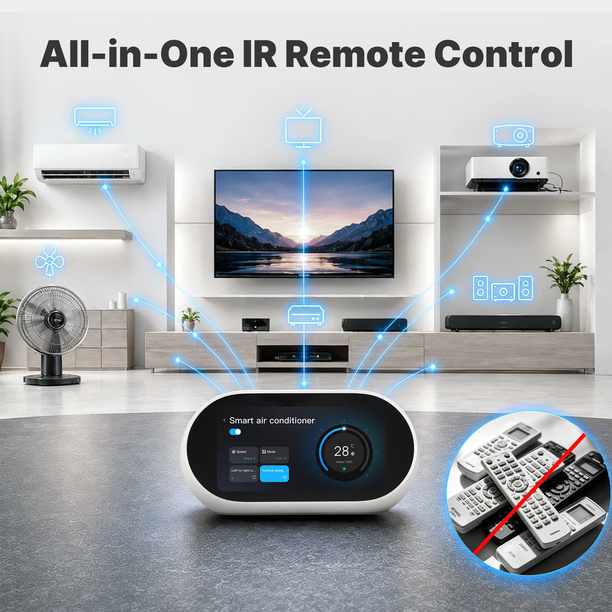 MOES Smart Desktop Control Panel Hub Alexa Voice Speaker