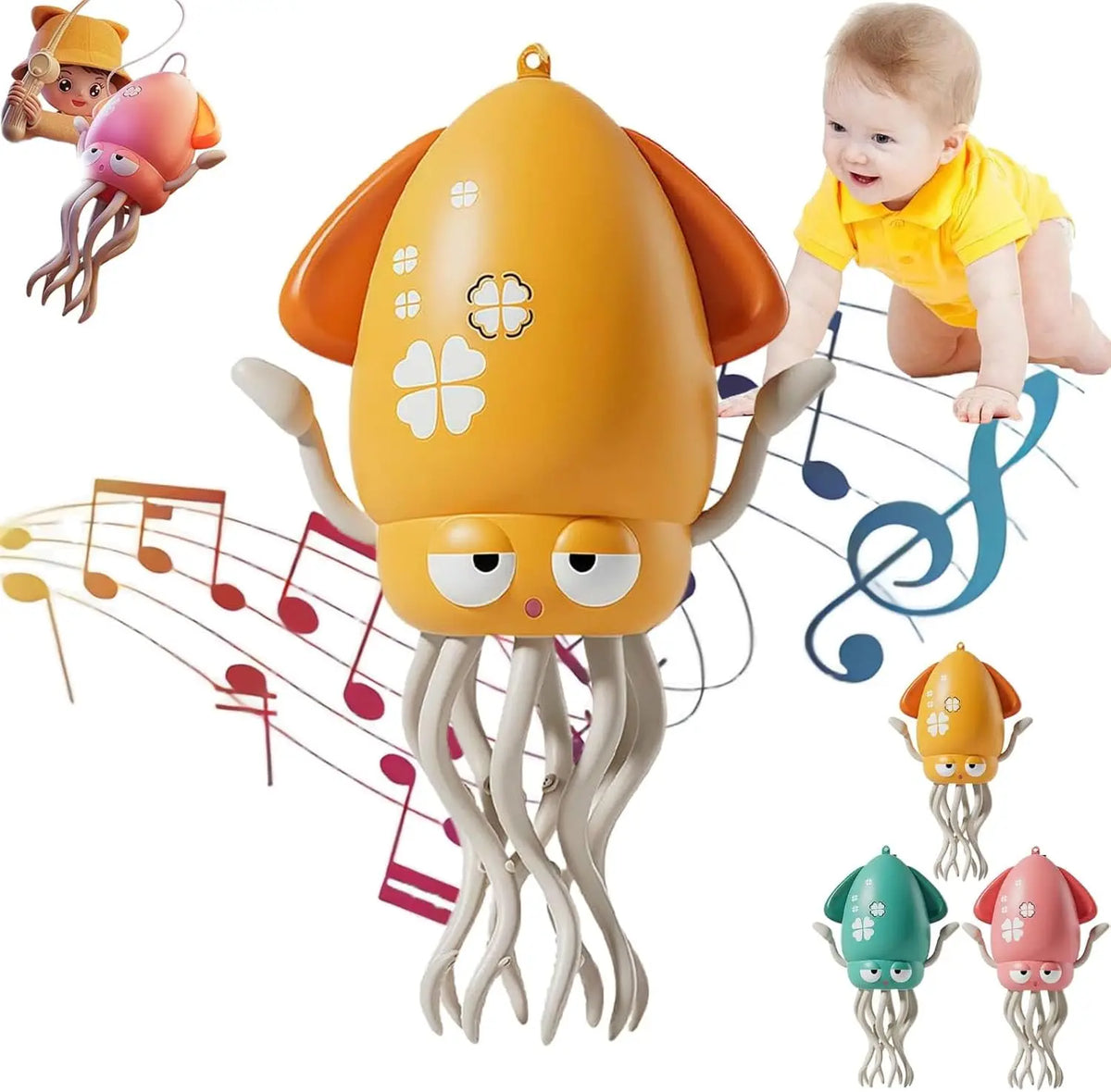 Conusa Electric Dance Octopus LED Music Baby Toy