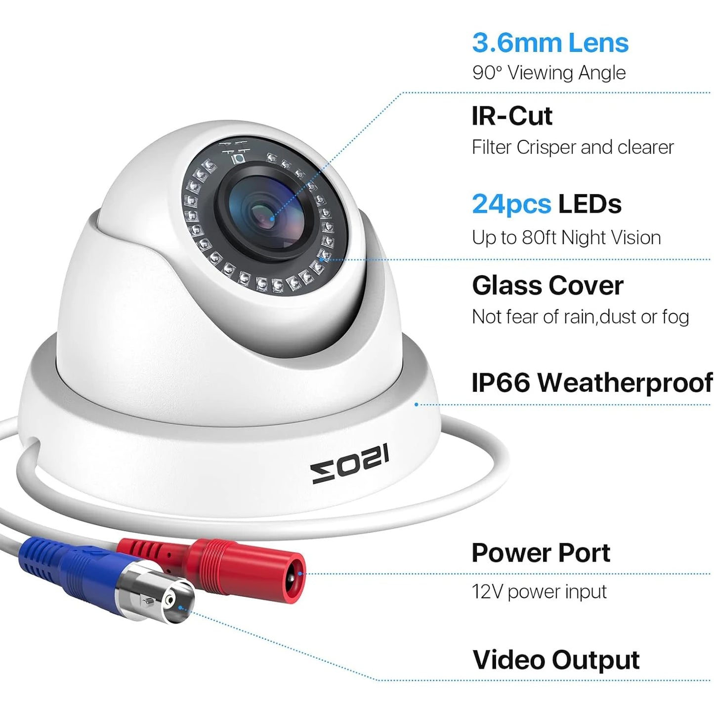 ZOSI 2MP Indoor Outdoor Security Cameras Kit
