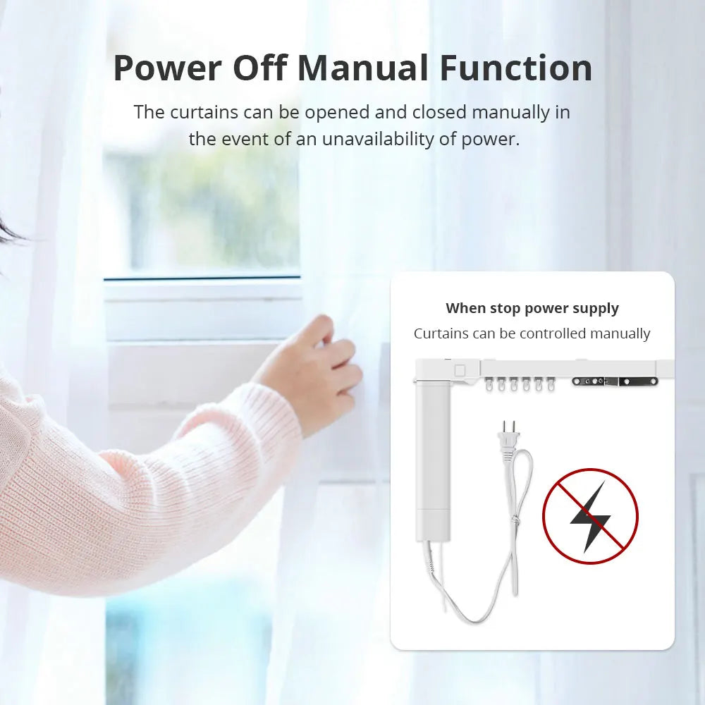 Zemismart Matter Over WiFi Smart Curtain Sliding Track Motor