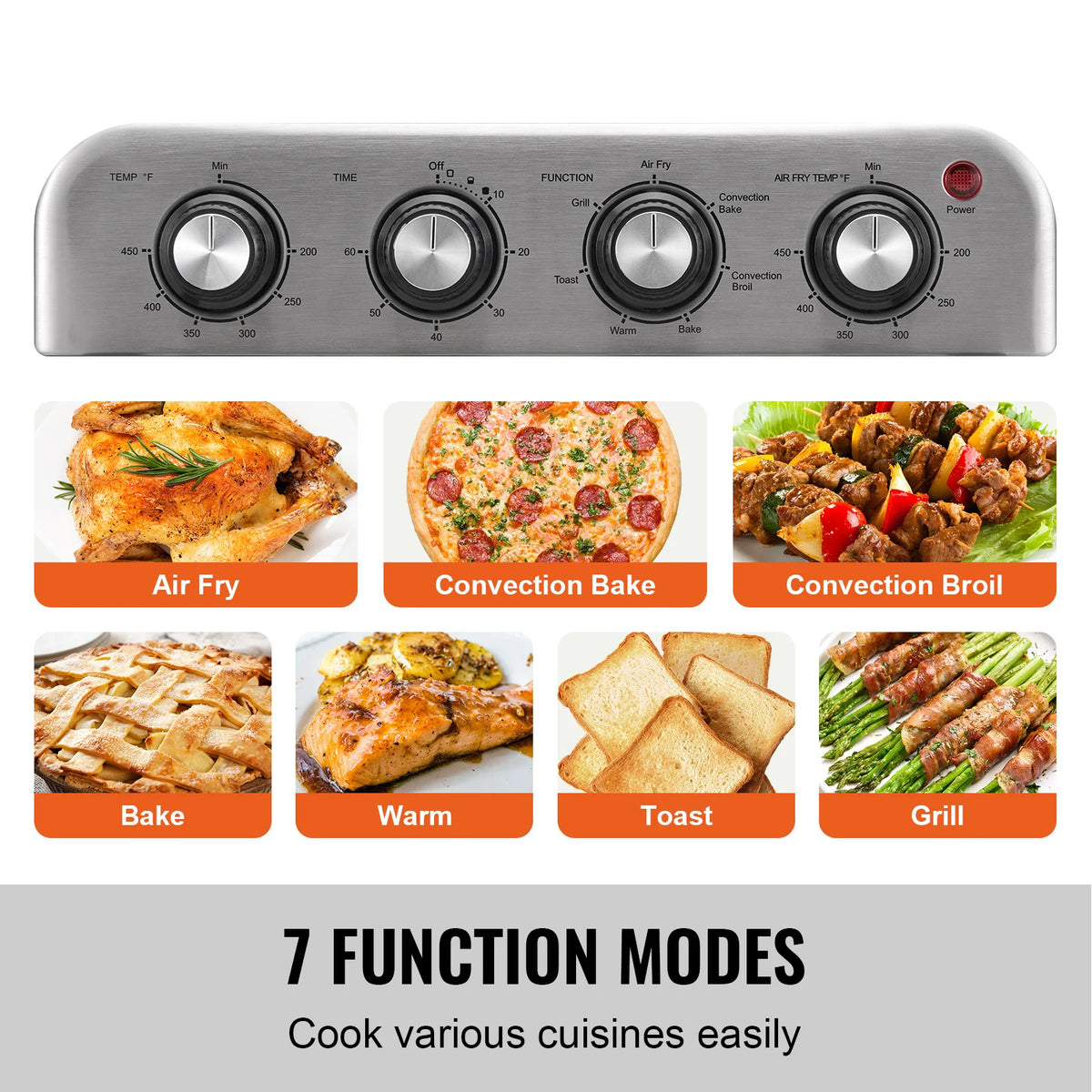 SucceBuy Stainless Steel Air Fryer Toaster Oven