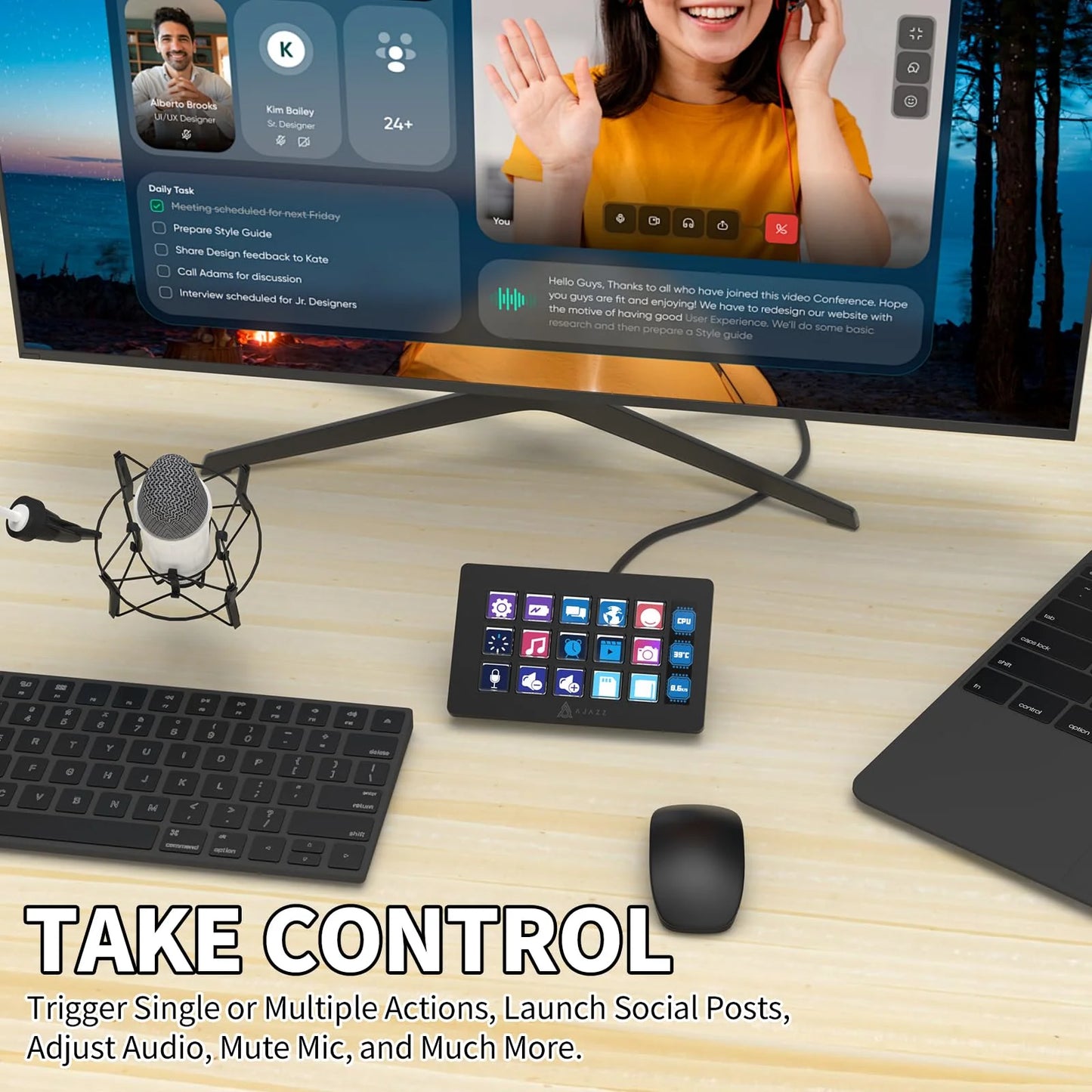 Ajazz AKP153 Streaming Studio Controller With 15 Macro LCD