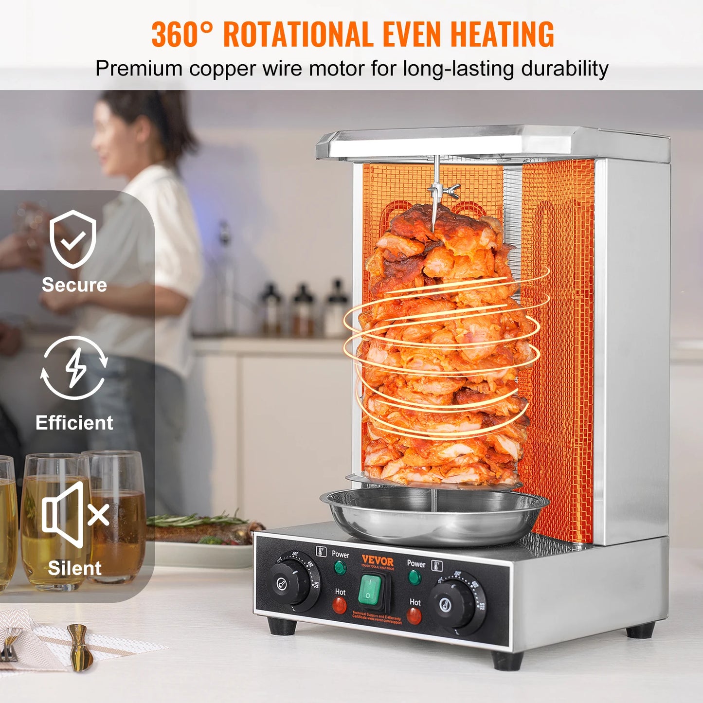 VEVOR Shawarma Grill Machine Doner Kebab Rotisserie