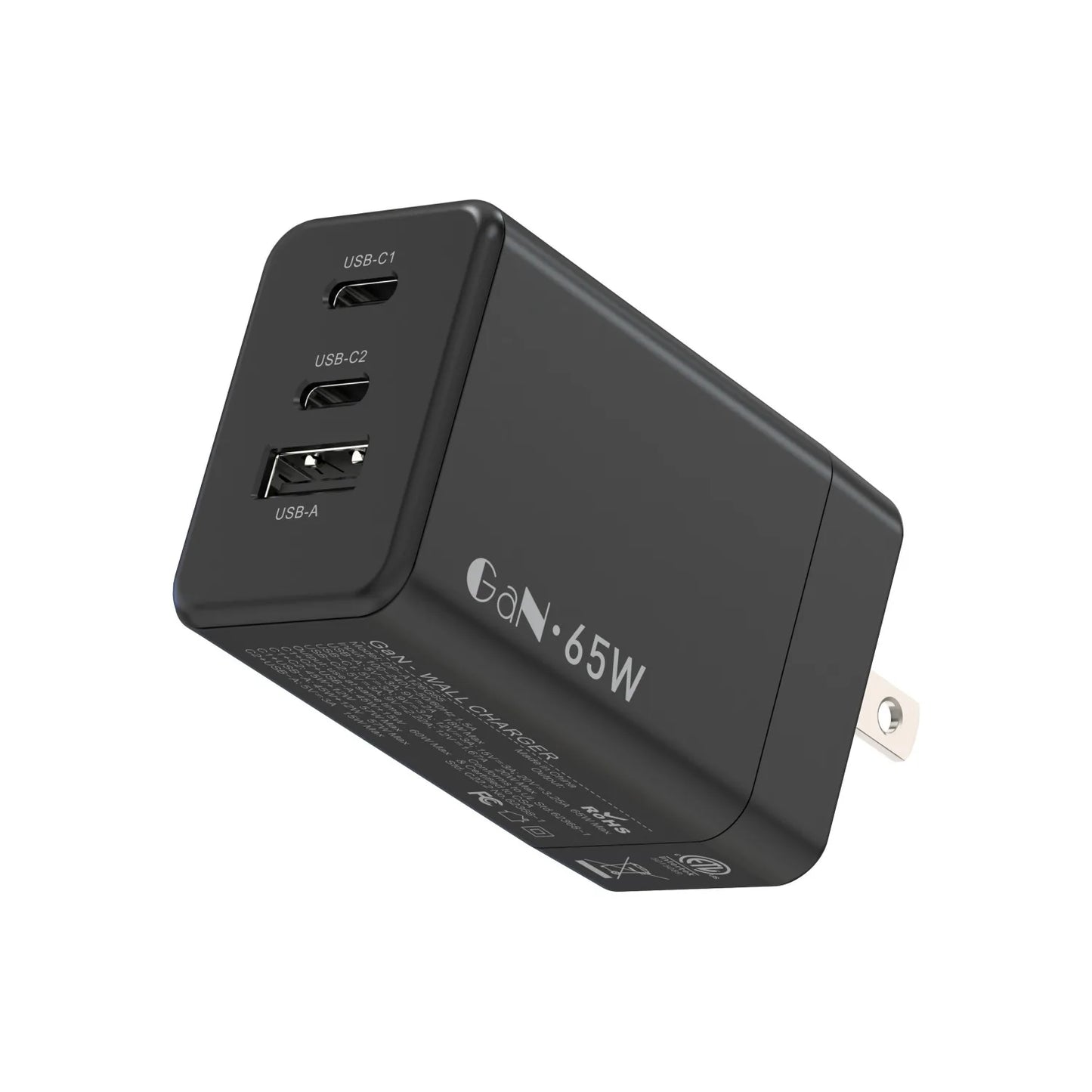 Sanprio 65W GaN USB C Charger 3 Port Power Adapter