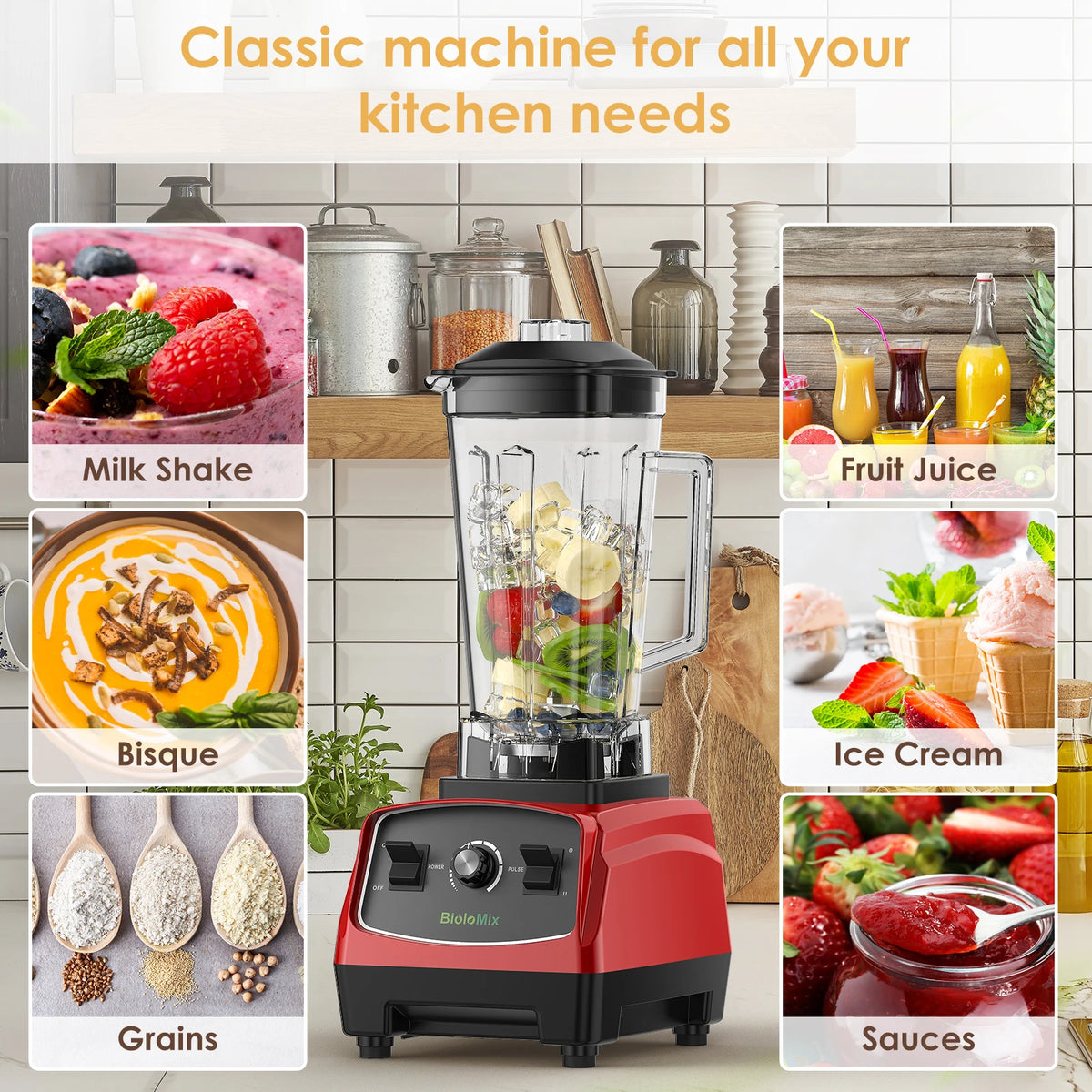 Biolomix Heavy Duty Commercial Smoothie Blender