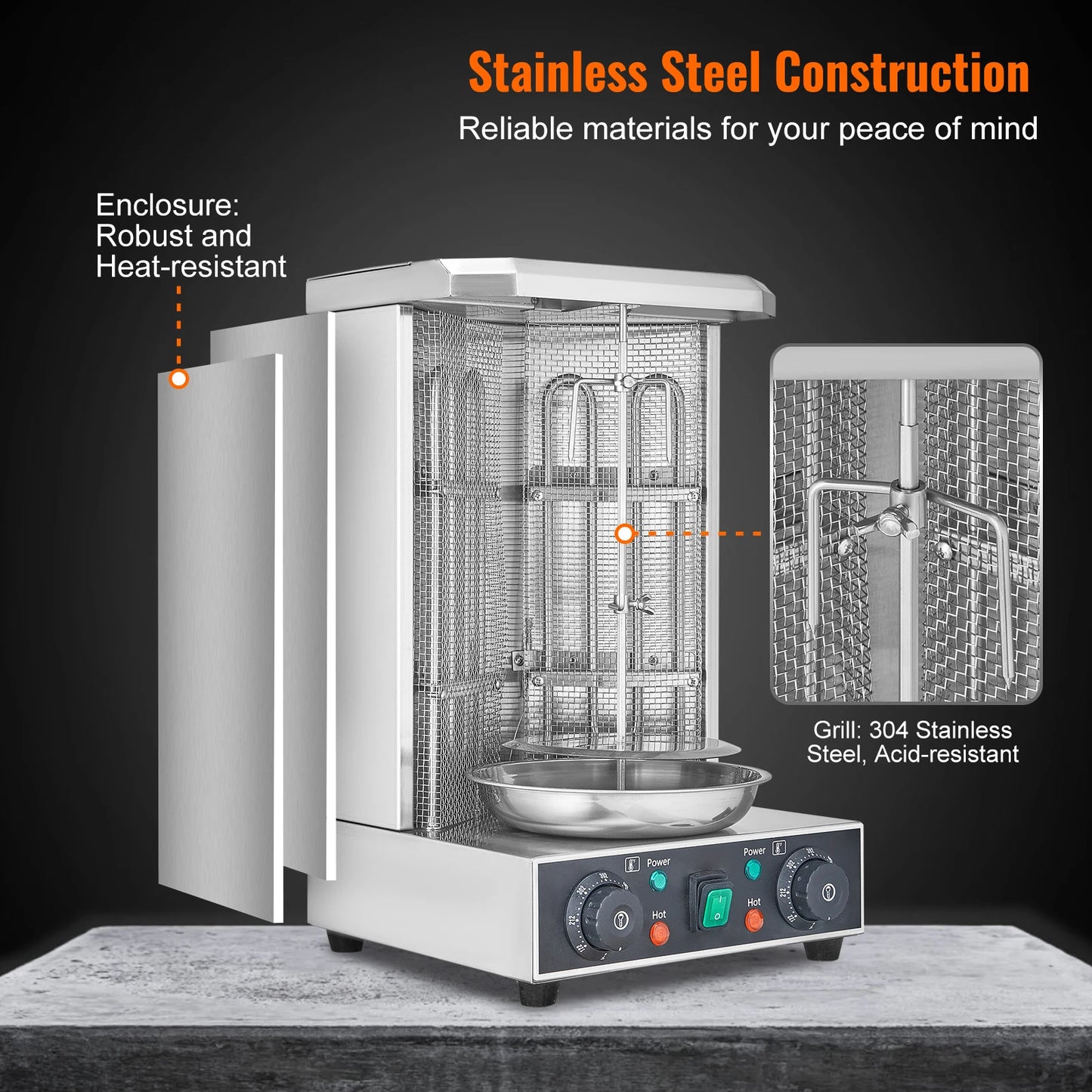 VEVOR Shawarma Grill Machine Doner Kebab Rotisserie