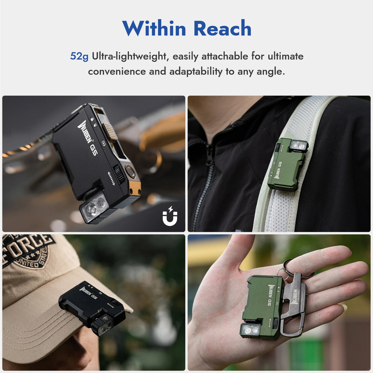 WUBEN G5 Magnetic EDC Rechargeable Flashlight
