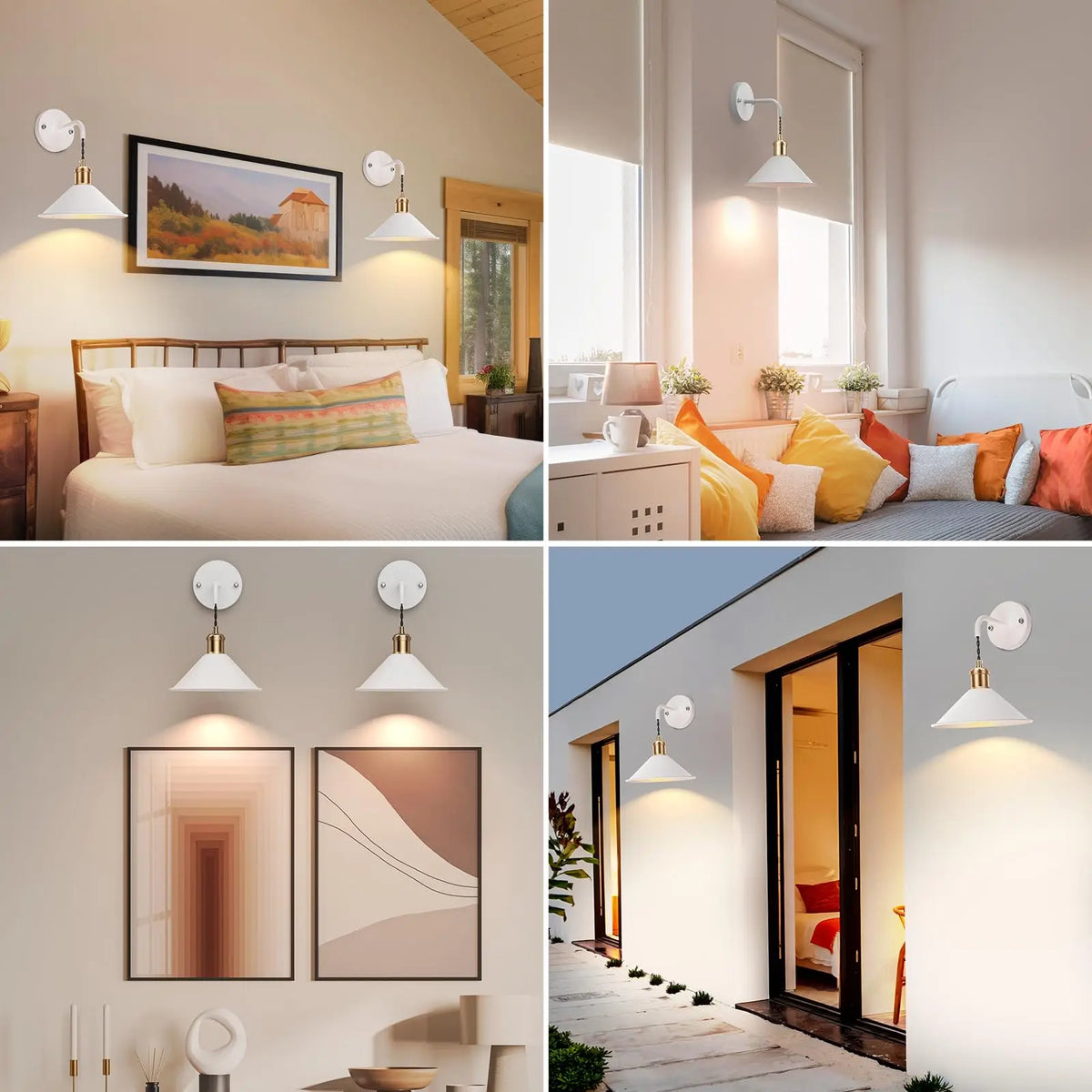 PRTILOUD Set Of 2 RGB Wall Sconces Dimmable With Remote